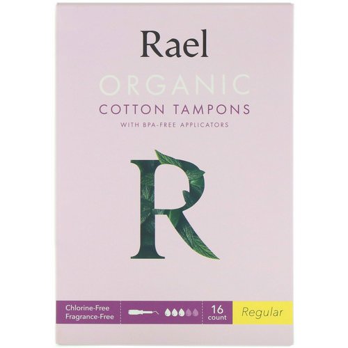 Rael, Organic Cotton Tampons With BPA-Free Applicators, Regular, 16 Count Review