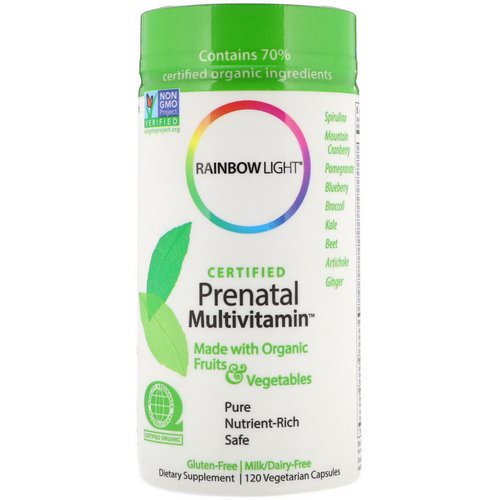 Rainbow Light, Certified Prenatal Multivitamin, 120 Vegetarian Capsules Review