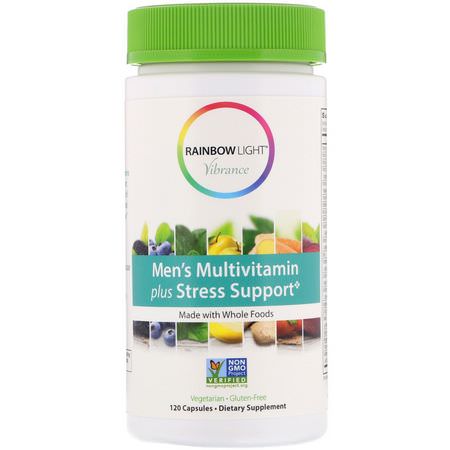 Rainbow Light Men's Multivitamins Calm Formulas - 鎮靜, 男士多種維生素, 男性健康, 補品