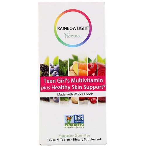 Rainbow Light, Vibrance, Teen Girl's Multivitamin plus Healthy Skin Support, 180 Mini-Tablets Review