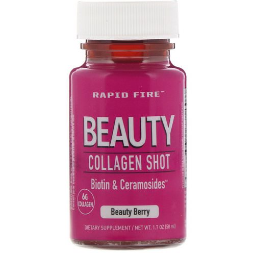 RAPIDFIRE, Beauty Collagen Shot, Biotin & Ceramosides, Beauty Berry, 6 g, 1.7 oz (50 ml) Review