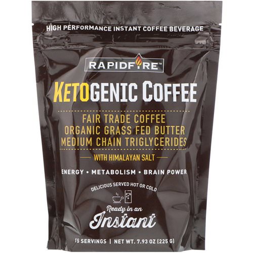 RAPIDFIRE, Ketogenic Coffee, 7.93 oz (225 g) Review