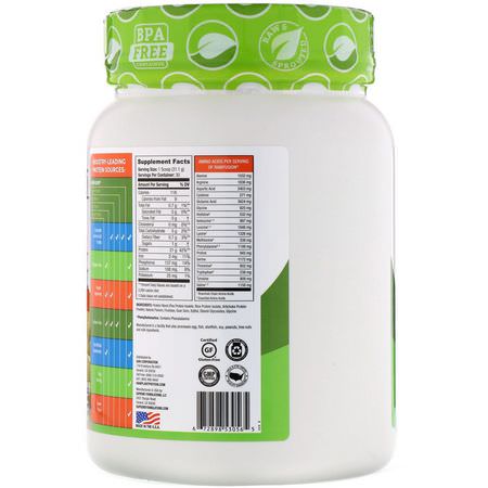 植物性, 植物性蛋白: RawFusion, Raw Plant-Based Protein Fusion, Vanilla Bean, 2.06 lbs (933 g)