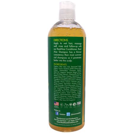 洗髮, 護髮: Real Aloe, Aloe Vera Shampoo with Argan Oil & Oat Beta Glucan, 16 fl oz (473 mL)