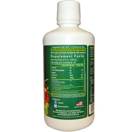 蘆薈, 消化: Real Aloe, Aloe Vera Super Juice, 32 fl oz (960 ml)