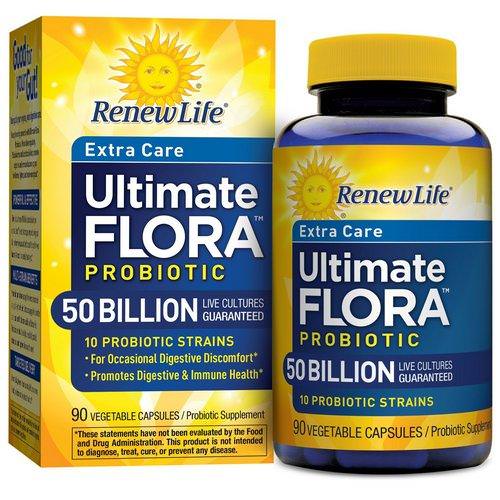 Renew Life, Extra Care, Ultimate Flora Probiotic, 50 Billion, 90 Vegetable Capsules Review