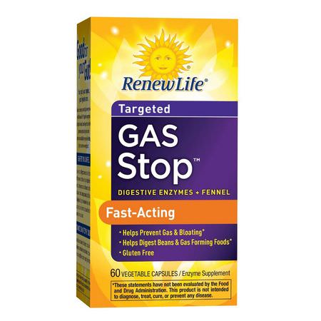 Renew Life Gas Bloat Formulas - 膨脹, 氣體, 消化, 補品