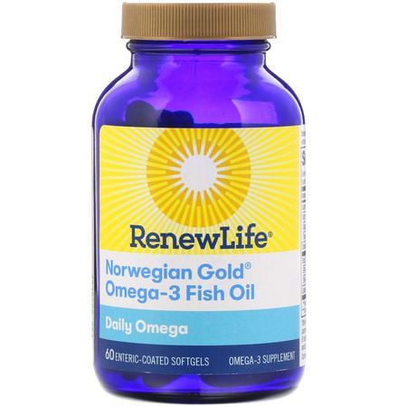 Renew Life Omega-3 Fish Oil - Omega-3魚油, Omegas EPA DHA, 魚油, 補品