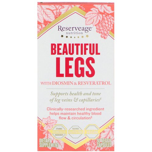 ReserveAge Nutrition, Beautiful Legs with Diosmin & Resveratrol, 30 Veggie Capsules Review