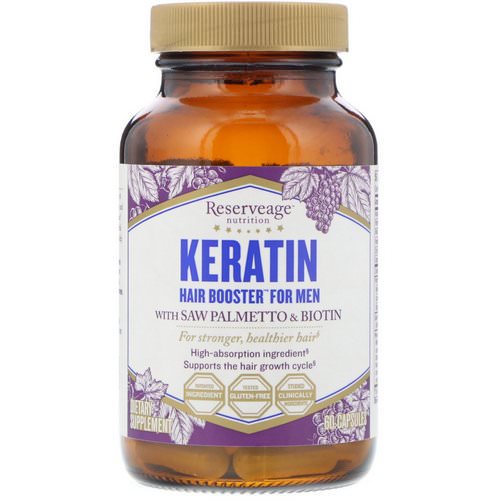 ReserveAge Nutrition, Keratin Hair Booster for Men, 60 Capsules Review