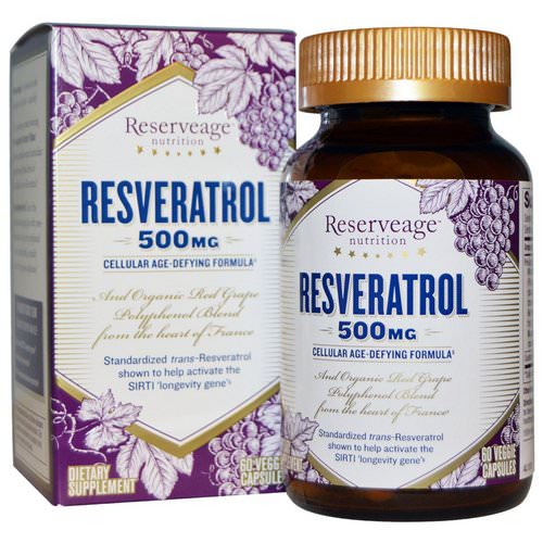 ReserveAge Nutrition, Resveratrol, 500 mg, 60 Veggie Caps Review