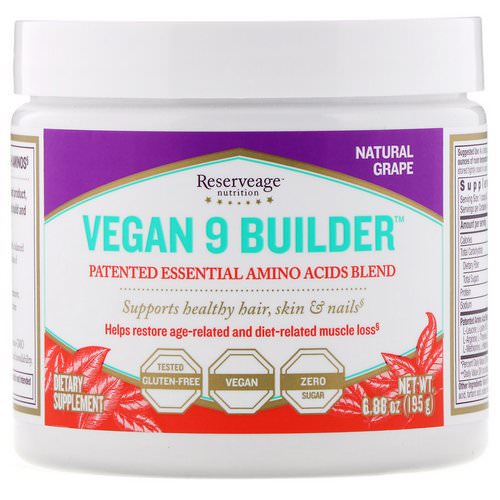 ReserveAge Nutrition, Vegan 9 Builder, Natural Grape, 6.88 oz (95 g) Review
