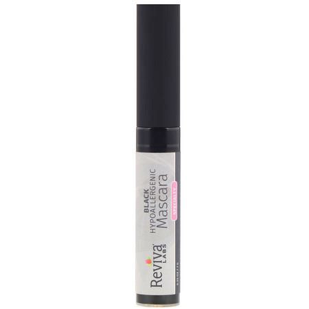睫毛膏睫毛膏: Reviva Labs, Hypoallergenic Mascara, Black, 0.25 oz (7 g)