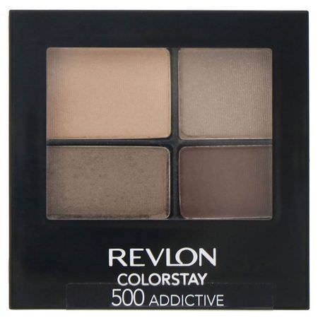 眼影, 眼睛: Revlon, Colorstay, 16-Hour Eye Shadow, 500 Addictive, .16 oz (4.8 g)