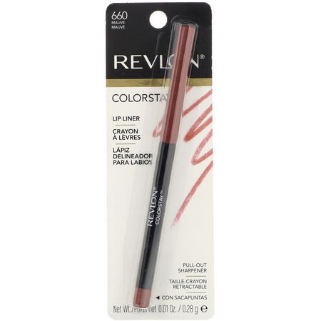 唇線筆, 嘴唇: Revlon, Colorstay, Lip Liner, 660 Mauve, 0.01 oz (0.28 g)