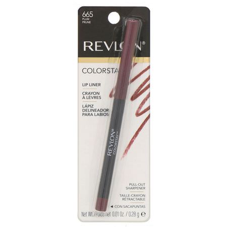 唇線筆, 嘴唇: Revlon, Colorstay, Lip Liner, Plum 665, 0.01 oz (0.28 g)