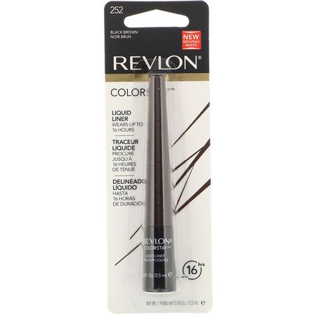 眼線筆, 眼睛: Revlon, Colorstay, Liquid Liner, Black Brown, 0.08 oz (2.5 ml)
