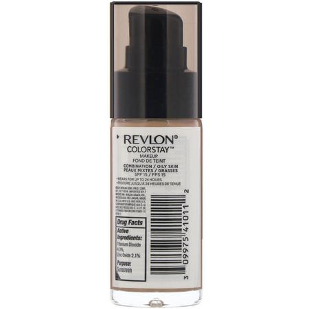 基礎, 臉部: Revlon, Colorstay, Makeup, Combination/Oily, 330 Natural Tan, 1 fl oz (30 ml)