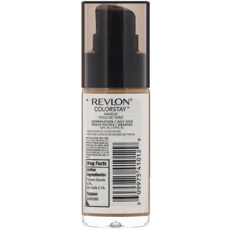 基礎, 臉部: Revlon, Colorstay, Makeup, Combination/Oily, 340 Early Tan, 1 fl oz (30 ml)