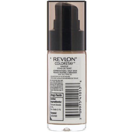 基礎, 臉部: Revlon, Colorstay, Makeup, Combination/Oily, 350 Rich Tan, 1 fl oz (30 ml)