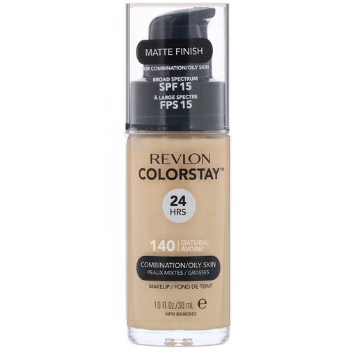 Revlon, Colorstay, Makeup, Combination/Oily Skin, 140 Oatmeal, 1 fl oz (30 ml) Review