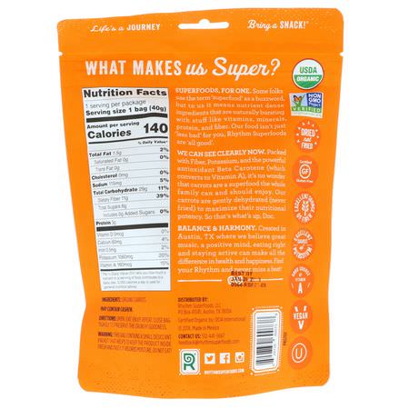 : Rhythm Superfoods, Organic Carrot Sticks, Naked, 1.4 oz (40 g)