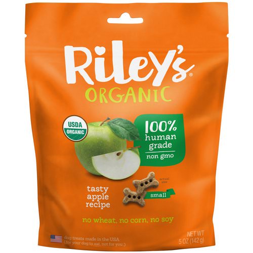 Riley’s Organics, Dog Treats, Small Bone, Tasty Apple Recipe, 5 oz (142 g) Review