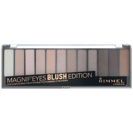 化妝禮品, 眼影: Rimmel London, Magnif'Eyes Eye Contouring Palette, 002 Blush Edition, 0.499 oz (14.16 g)