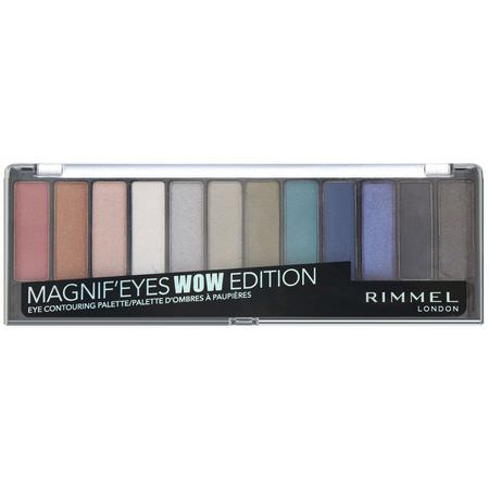 化妝禮品, 眼影: Rimmel London, Magnif'Eyes Eye Contouring Palette, 006 Wow Edition, 0.499 oz (14.16 g)