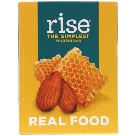 乳清蛋白棒, 蛋白棒: Rise Bar, The Simplest Protein Bar, Almond Honey, 12 Bars, 2.1 oz (60 g) Each