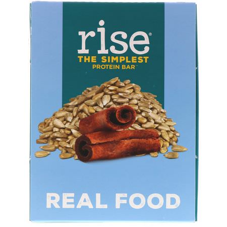 基於植物的蛋白質棒, 蛋白棒: Rise Bar, The Simplest Protein Bar, Sunflower Cinnamon, 12 Bars, 2.1 oz (60 g) Each