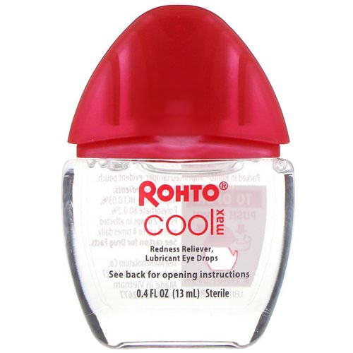 Rohto, Cooling Eye Drops, Max Strength Redness Relief, 0.4 fl oz (13 ml) Review