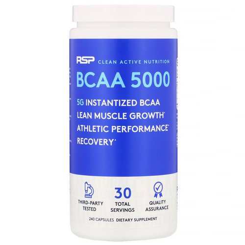 RSP Nutrition, BCAA 5000, 5,000 mg, 240 Capsules Review