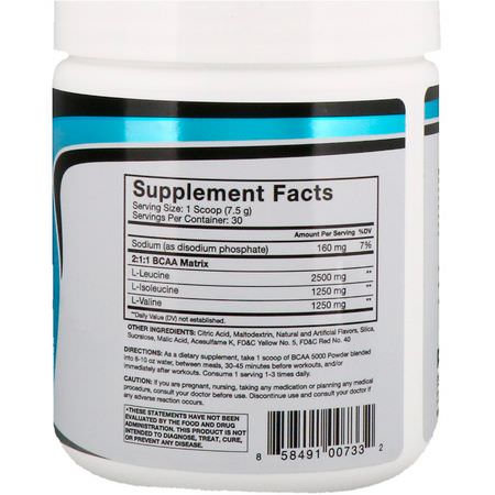 BCAA, 氨基酸: RSP Nutrition, BCAA 5000, Orange Mango, 5,000 mg, 7.94 oz (225 g)