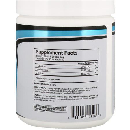 BCAA, 氨基酸: RSP Nutrition, BCAA 5000, Unflavored, 5,000 mg, 10.58 oz (300 g)