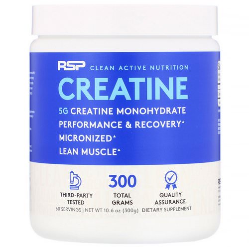 RSP Nutrition, Creatine Monohydrate, Micronized Creatine Powder, 10.6 oz (300 g) Review