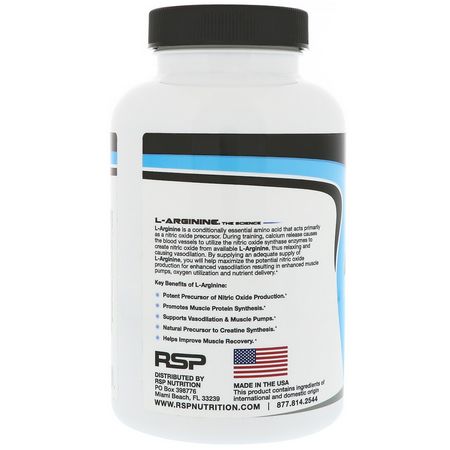 RSP Nutrition L-Arginine - L-精氨酸, 氨基酸, 補品