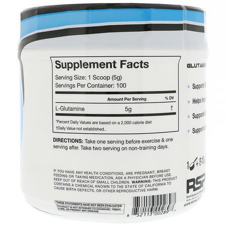 L-谷氨酰胺, 氨基酸: RSP Nutrition, Micronized Glutamine Powder, 17.6 oz (500 g)