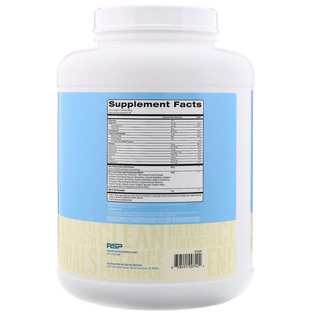 乳清蛋白, 運動營養: RSP Nutrition, TrueFit, Grass-Fed Whey Protein Shake, Vanilla, 4.23 lbs (1.92 kg)