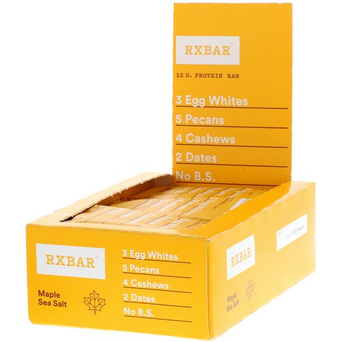 RXBAR, Protein Bars, Maple Sea Salt, 12 Bars, 1.83 oz (52 g) Each Review