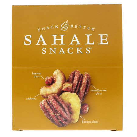 線索混合, 混合堅果: Sahale Snacks, Glazed Mix, Banana Rum Pecans, 9 Packs, 1.5 oz (42.5 g) Each