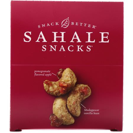 零食, 零食: Sahale Snacks, Pomegranate Vanilla Flavored Cashews, Glazed Mix, 9 Packs, 1.5 oz (42.5 g) Each