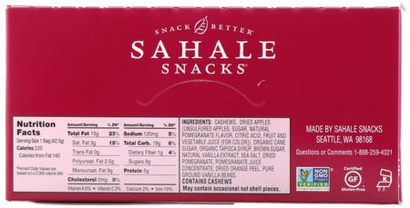 Sahale Snacks Cashews Snack Mixes - 零食, 零食, 腰果, 種子