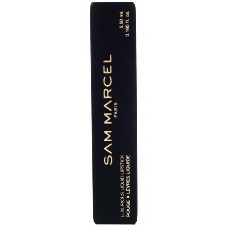 唇彩, 嘴唇: Sam Marcel, Luxurious Liquid Lipstick, Claudine, 0.185 fl oz (5.50 ml)