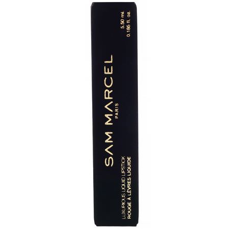 唇彩, 嘴唇: Sam Marcel, Luxurious Liquid Lipstick, Fleur, 0.185 fl oz (5.50 ml)
