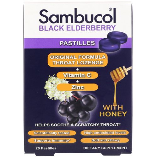 Sambucol, Black Elderberry Pastilles with Honey, 20 Pastilles Review