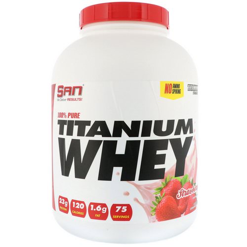 SAN Nutrition, 100% Pure Titanium Whey, Strawberry, 5 lb (2273 g) Review