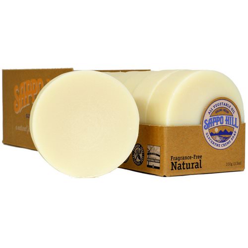 Sappo Hill, Glyceryne Cream Soap, Natural, Fragrance-Free, 12 Bars, 3.5 oz (100 g) Each Review