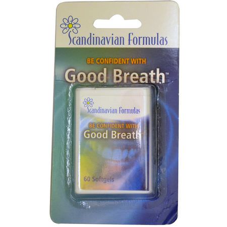 錠劑, 薄荷糖: Scandinavian Formulas, Good Breath, 60 Softgels