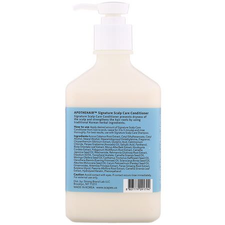 K-Beauty護髮素, 護髮素: Scapes, Apothehair, Korean Ginseng, Signature Scalp Care Conditioner, 10.48 fl oz (310 ml)